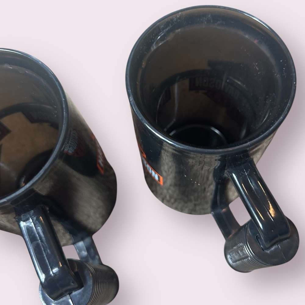 Harley-Davidson Black and Orange Handlebars Mug Set of Three - Picture 10 of 13